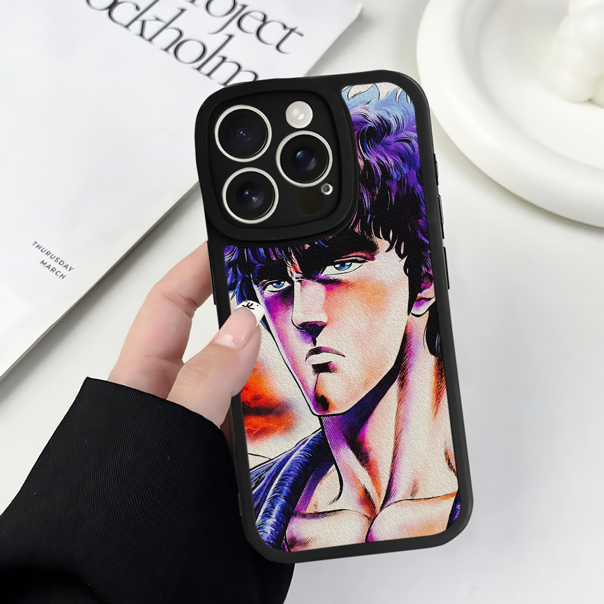 （画像用） 北斗の拳 Fist of the North Star 【iPhone 16シリーズ対応】シリコンスマホケース（レザー調） 材質：シリコン